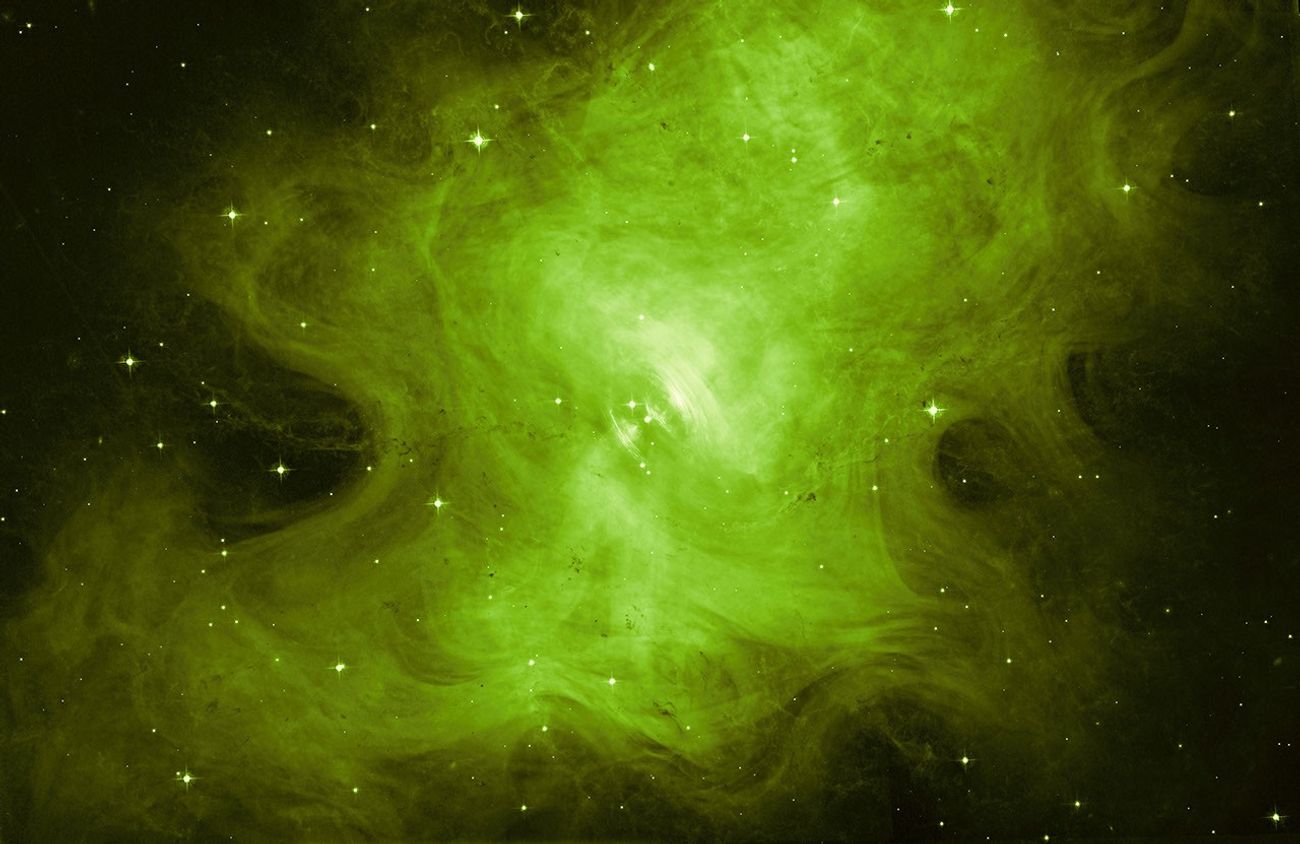 Hubble Space Telescope image of the Crab Nebula (M1), the expanding remnant of the 1054 AD supernova in Taurus