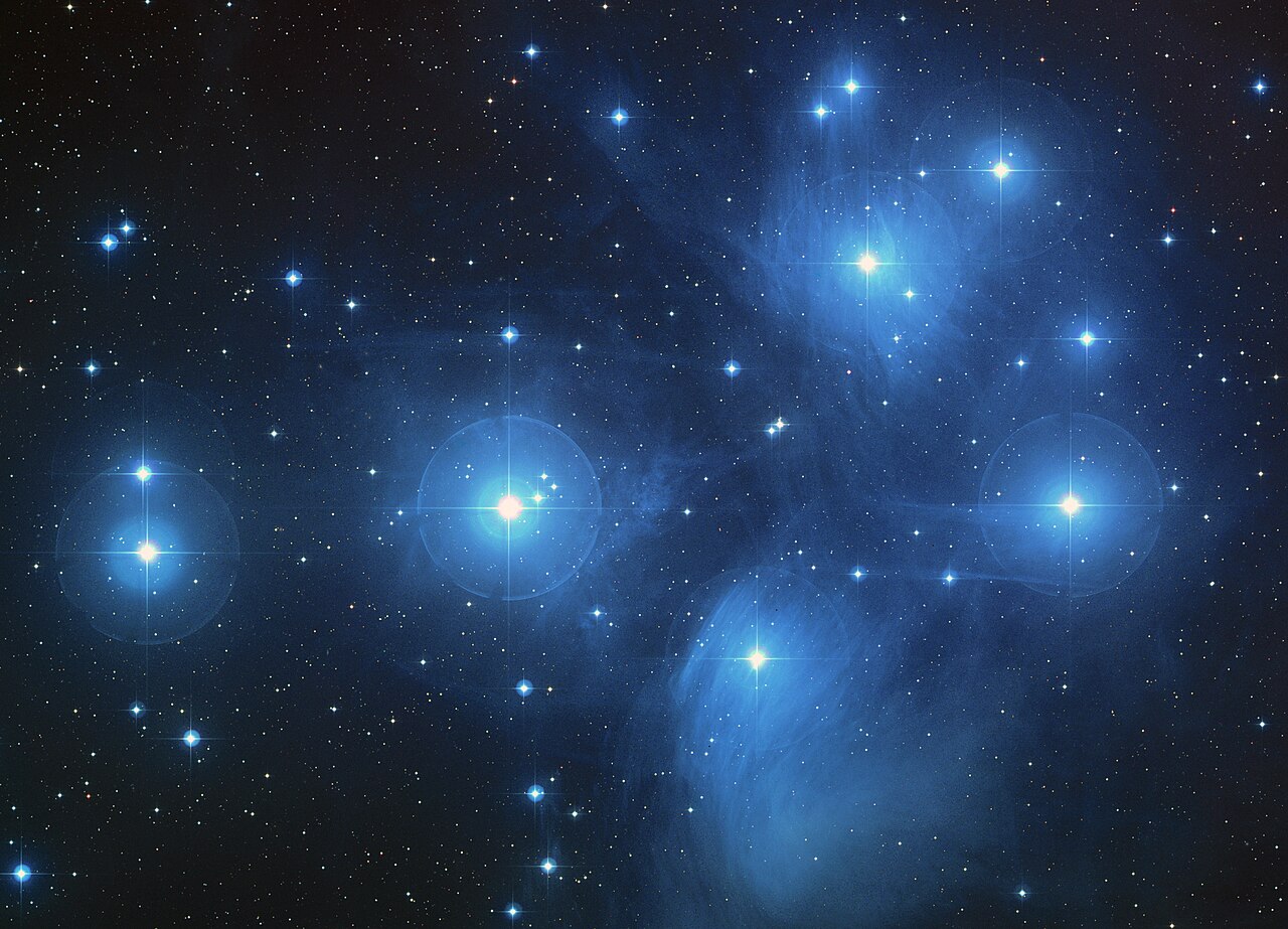 The Pleiades star cluster (M45)