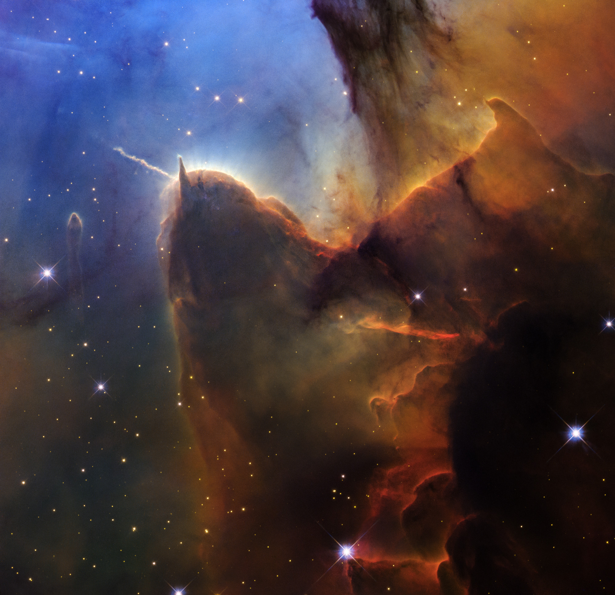 Hubble Space Telescope Wide Field Camera 3 close-up of the Trifid Nebula (M20)